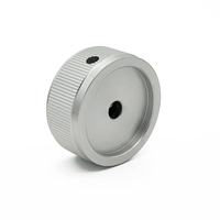 Bouton de commande en aluminium anodisé argenté avec anneau bleu, potentiomètre, capuchon de contrôle du volume, amplificateur audio Hi-Fi, bouton à monter sur panneau