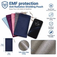 Étui de protection anti-radiation pour téléphone en tissu métallique et fibre d'argent, certifié CE, le plus vendu, bloquant les EMF
