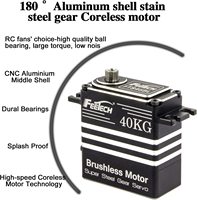Servo Feetech FT846BL de Alto Torque 40KG HV, Motor sin Escobillas, Estándar CNC, con Retroalimentación de Posición, Programable para Modelismo RC y Robótica
