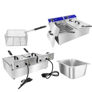 Phổ Biến Hộ Gia Đình Điện Tự Động Gà 2500W + 2500W Sâu Phễu Khoai Tây Chiên Chuyên Nghiệp Thương Mại Nồi Chiên Sâu - Product Image 1