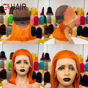 GS <span class=keywords><strong>Megalook</strong></span> Fournisseurs de perruques Bob droites à double tirage, Perruque dentelle frontale en cheveux humains, vente en gros de perruques dentelle frontale HD en cheveux vietnamiens bruts - Product Image 2
