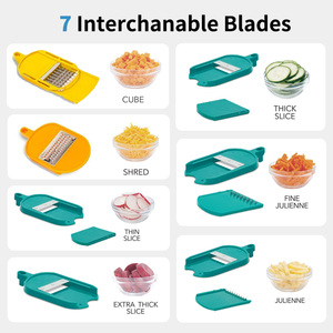 Robot culinaire électrique multifonctionnel brillant 7 en 1, trancheuse à légumes, hachoir pour la cuisine et la maison, 120V/240V - Product Image 3