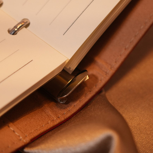 High Quality New Design Loose Leaf Pu Leather Hard Cover Sewing Binding Coated Paper <b>A6</b> Notebook <b>Diary</b> - Product Image 2