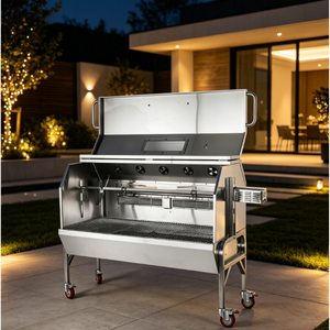 Horno de cordero de 1,1 m <span class=keywords><strong>y</strong></span> 1,5 m, Parrilla de carbón a <span class=keywords><strong>gas</strong></span>, barbacoa de carbón de madera, parrilla de doble propósito, parrilla eléctrica rotativa grande para uso comercial - Product Image 3