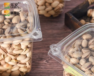 Tùy chỉnh 12oz vuông giả mạo bằng chứng dùng một lần rõ ràng minh bạch Nut bao bì hộp nhựa với nắp - Product Image 5