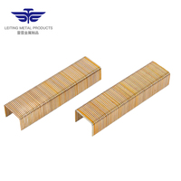Agrafes en U en acier galvanisé Leiting 21 Gauge 8010 Type U 2/5 po 10 mm à tige lisse, norme GB, pour le travail du bois, couleur personnalisée