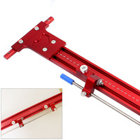 Système de guidage de Rail parallèle Ensemble de rails de scie circulaire en alliage d'aluminium Support de rail de guidage fixe pour piste de scie Coupes répétables