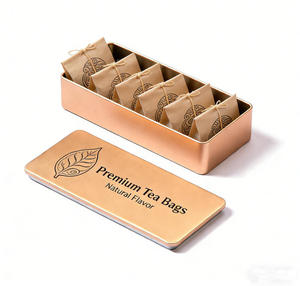 Boîte en métal rectangulaire personnalisée de petite taille, adaptée aux aliments, pour chocolats, biscuits, emballage en métal imprimé sur mesure - Product Image 3