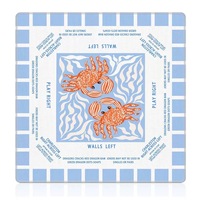 Tapis de jeu premium en promotion, motif lapin, antidérapant, lavable, pour table de mahjong américain, réduction du bruit, tapis de jeu domestique