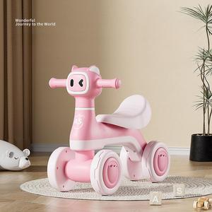 2025 nuovo Baby Balance Bike 1-3 anni Scooter a quattro <span class=keywords><strong>ruote</strong></span> senza <span class=keywords><strong>bici</strong></span> a pedali - Product Image 2