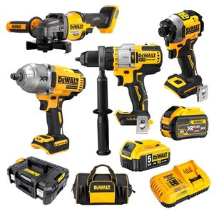 DCZ441P1X1T-XE 18V-54V 9.0Ah/5.0Ah FlexVolt XR Li-Ion Battery-Powered Cordless Brushless 4pce <b>Kit</b> Industrial <b>DIY</b> Grade OEM - Product Image 4