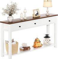 Console moderne en bois avec 3 tiroirs et étagère de rangement de 32 pouces pour appartement, salon, hôtel, entrée, hall d'entrée