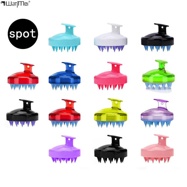 Wanmei Hair Shampoo Brush with Soft Silicone Head Massager Scalp Brush Silicone Hair Scalp Massager Shampoo Brush