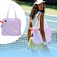 Tas Raket Multi Olahraga Oxford Tahan Air Portabel Selempang Bahu Kapasitas 2 Raket Pickleball Padel Tenis Anak-anak