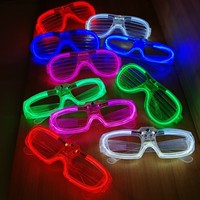 Lunettes LED Lumineuses pour Adultes et Enfants, Accessoires de Noël, Halloween, Cosplay, Fête Néon, Cœur, Jouet