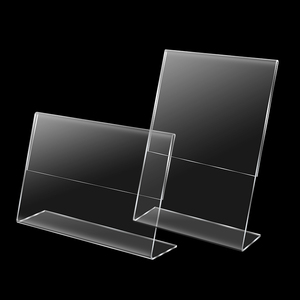 Chất Lượng Cao Tùy Chỉnh A4 A5 L Hình Dạng <span class=keywords><strong>Acrylic</strong></span> Giữ Dấu Rõ Ràng Slanted Trở Lại Trình Đơn Quảng Cáo Hiển Thị Chủ Cho Nhà Hàng - Product Image 1