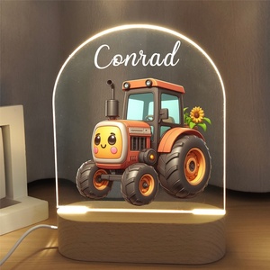 Veilleuse Monster Truck personnalisée, veilleuse camion de pompiers, cadeau pour bébé, lampe de nuit personnalisée avec nom, cadeau pour chambre d'enfant - Product Image 3
