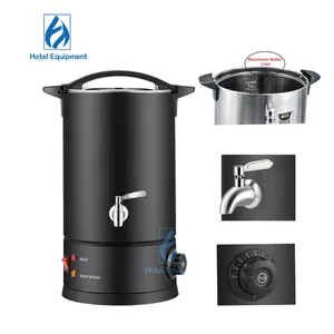 Black Luxury Stainless Steel 304 Warmer Heating Wine Hot Water Urn Water Boiler Tea Warming Urn