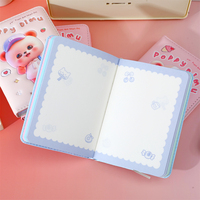 En gros Couleur Page Journal Cahier Pu Filles Mini Cahier Kawaii Mignon Enfants Anime Élèves De L'école De Bande Dessinée Personnalisé Emballage En Cuir