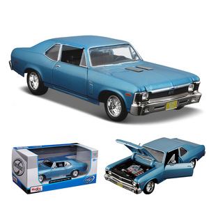 Modellino Auto in Scala 1:24 <span class=keywords><strong>Maisto</strong></span>, Chevrolet Nova SS 1970, Giocattolo in Lega, Simulazione Auto in Metallo, Collezione Die-cast, Regalo - Product Image 1