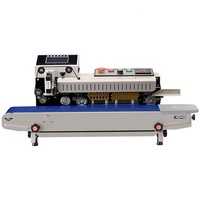 Bolsa de plástico de papel de aluminio bolsa de plástico automática sellador de banda continua horizontal con impresora de inyección de tinta