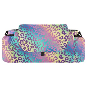 Sac à langer portable personnalisé à imprimé léopard, sac à langer pour maman, sac à langer pour bébé, organisateur de poussette pour femmes - Product Image 1