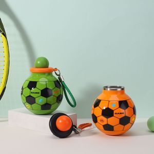 Game Soccer Style Insulated Water Bottle 316 Stainless Steel Portable With Strap Outdoor Sports Use - Product Image 1