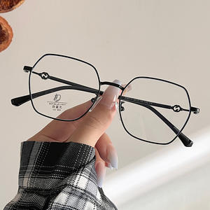 Monture de lunettes en métal irrégulière Qianai, anti-lumière bleue, unisexe, pour la lecture, R3-23011, origine Taizhou - Product Image 1