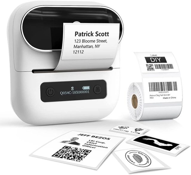 Phomemo M220 Mini Thermal Barcode Printer 80mm Label Printing Machine Sticker Imprimante with Stock  Mini Impresora