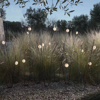 Lampe de sol extérieure moderne de luxe MengBo en métal couleur rouille avec abat-jour en verre opale, indice de protection IP65, alimentation LED AC, résistante aux intempéries, 3000K, pour jardin