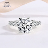 Bague de fiançailles pour femme en argent sterling 925 certifié GRA, légèrement luxueuse, avec diamant moissanite coloré VVS 2/3/5 carats