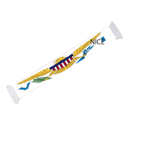 Écharpe tricotée personnalisée avec motif du drapeau des Bahamas, écharpe douce et extensible en polyester avec pompons pour un usage quotidien en hiver et pour offrir en cadeau lors des fêtes