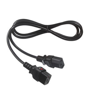 1.5 मीटर एक्सटेंशन 3पिन पीपी काले रबर 1.5 मिमी कॉपर H05vv-f घड c19 पुरुष से सी 13 महिला पावर कॉर्ड - Product Image 3