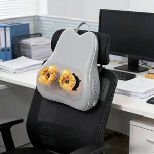Coussin de massage intelligent à minuterie avec fonction musicale, pression, frottement et pétrissage pour les zones des épaules, du cou et de l'abdomen - Product Image 1