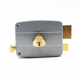 Serrure de porte extérieure antivol en laiton antique avec cylindre à <span class=keywords><strong>double</strong></span> pêne, poignées et <span class=keywords><strong>clés</strong></span>, à <span class=keywords><strong>prix</strong></span> réduit - Product Image 3