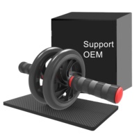 Roue abdominale à double roulement pour exercices à domicile et en salle de sport