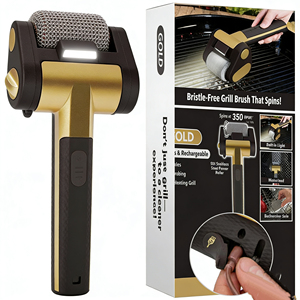Cepillo Giratorio Recargable de Acero Inoxidable para Barbacoa, Herramienta Doméstica sin Pelusas, Venta al por Mayor - Product Image 1