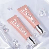Gloss à lèvres hydratant et repulpant OEM, résistant à l'eau, avec protection solaire, paillettes cerise, huile minérale nutritive, transparent, pour maquillage de fêtes