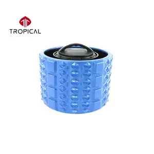 collapsible water bottle TPE cork yoga back wheel and foam roller set of 3 in factory wholesale