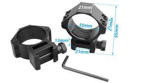 Dual Weight Split Clamp Ring Set Solid Aluminum 4 Pack Complete Two Hex Tools Shockproof Firm Lock Outdoor Equipment Accessories - Product Image 6