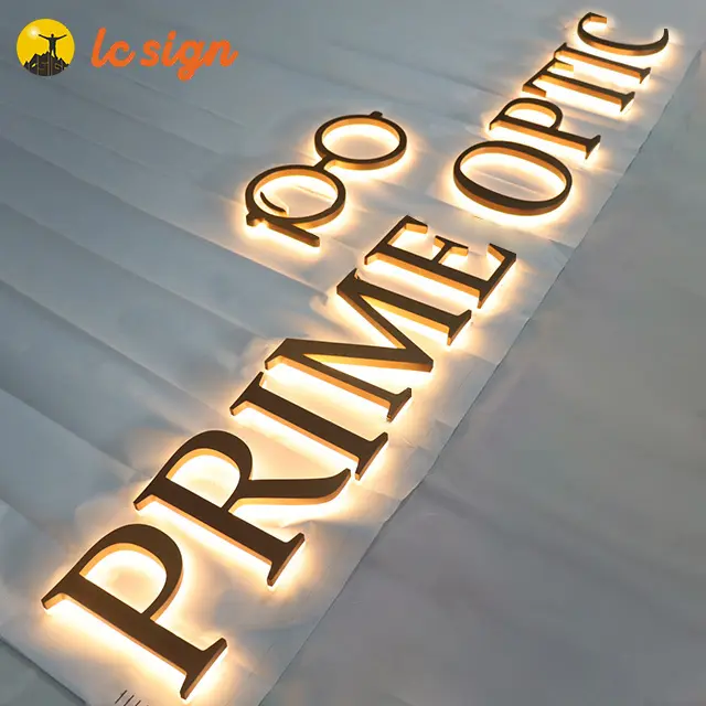사용자 정의 Led 조명 로고 사인 브러시 금속 로고 3D 디자인 개인화 된 간판 로고를 기호로 전환 사용자 정의 사무실 사인