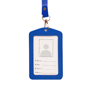 Foska haut de gamme bureau PU nom carte porte-Badge en cuir porte-carte d'identité employé travail Badge - Product Image 1