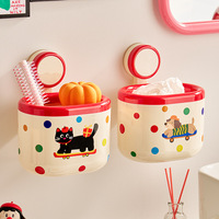 Boîte de rangement multifonction moderne étanche pour serviettes de visage, fixation par ventouse sans perçage, pour salle de bain, cuisine, salon, armoire