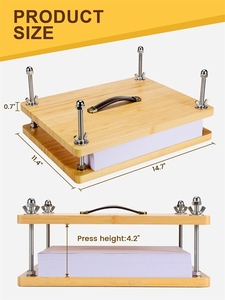 Portable Grip Handle Book Binding Machine <strong>Kits</strong> Professional <strong>Flower</strong> <strong>Press</strong> Bamboo Wooden Book <strong>Press</strong> for Well-Bound Books - Product Image 2
