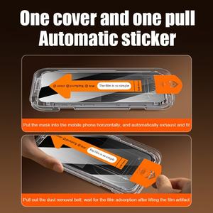 Kit d'installation facile Magic Box <span class=keywords><strong>pour</strong></span> protection d'écran anti-espion, verre trempé sans poussière <span class=keywords><strong>pour</strong></span> iPhone 17 16 15 Pro Max 17E 5PCK - Product Image 4