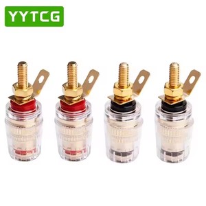 Amplifikatör hoparlör <span class=keywords><strong>Terminal</strong></span> konnektörü için 4mm muz fiş soketli konnektör ciltleme sonrası ses Video kablosu fişleri ve adaptörü - Product Image 4