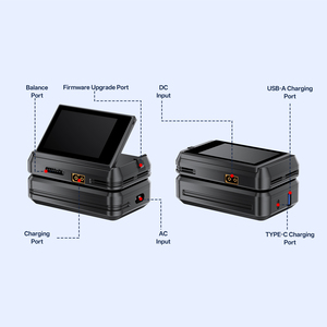 Chargeur d'équilibrage intelligent EV-PEAK A1-<span class=keywords><strong>PRO</strong></span> 200W DC 10A avec écran tactile 3,2 pouces et contrôle par application pour batterie LiPo FPV de drone 1-6S - Product Image 5