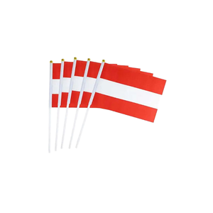 Bandera de Austria Personalizada con Impresión Digital de 14x21 cm (5.5x8.2 Pulgadas), Bandera Miniatura de Austria para Animar, Fabricada en Poliéster Ecológico y Duradero - Product Image 1