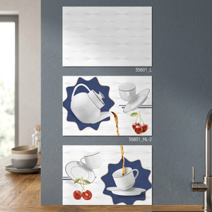 Carreaux muraux 3D brillants de designer noir dernier cri 300x450mm 30x45cm 12x18 pouces Idéal pour la décoration de cuisine Prix de gros - Product Image 2