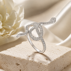Anello con Design a Serpente Intrecciato, Anello Geometrico da Dito per Donne - Product Image 3